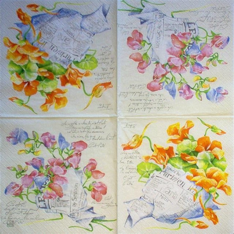 Tovagliolo "Mazzo di fiori"