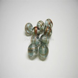 Perla tonda con riga oro