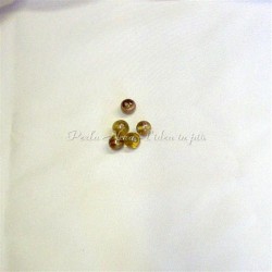 Perla tonda con riga oro