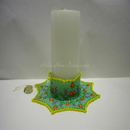 Portacandele con fiori