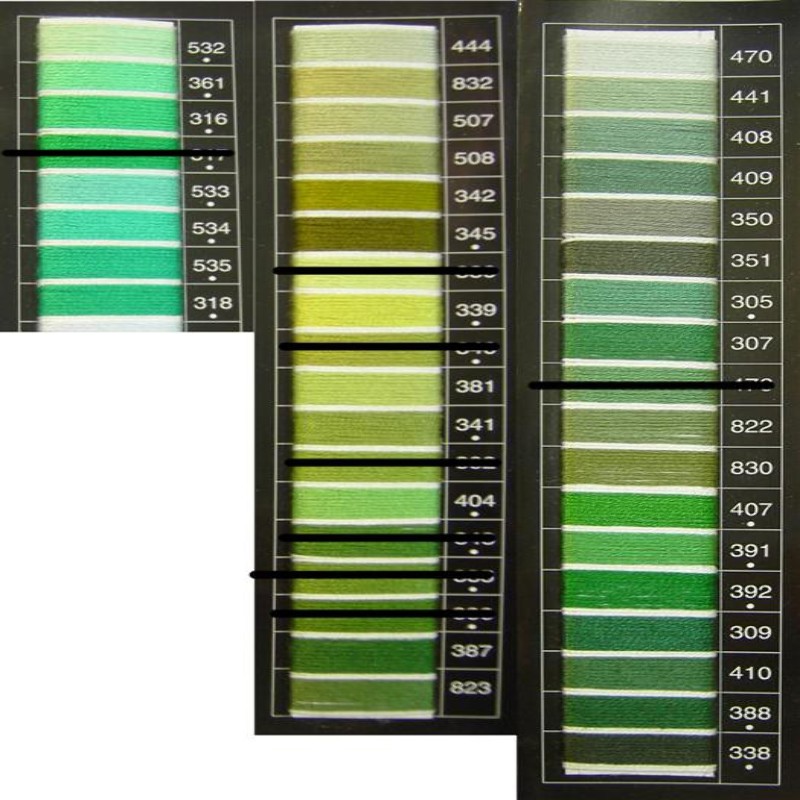 Filo mouline' toni verde