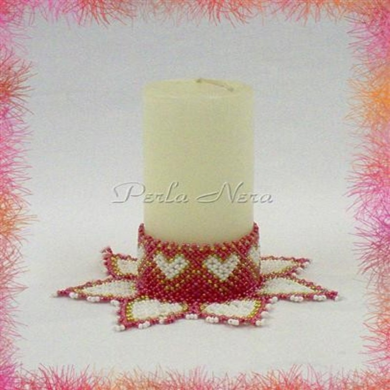 Portacandele con fiori