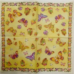 Tovagliolo "Farfalle su fondo giallo"