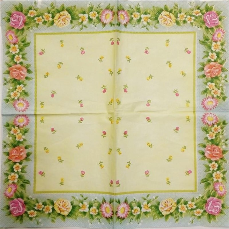 Tovagliolo "Cornice di fiori"