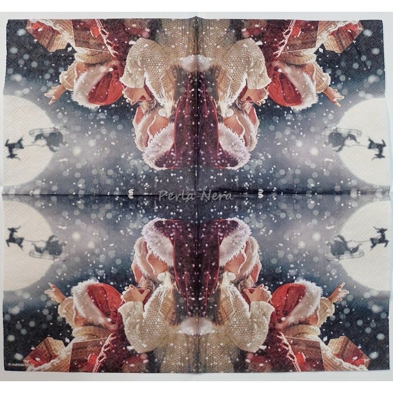 Tovagliolo "Arriva Babbo Natale"