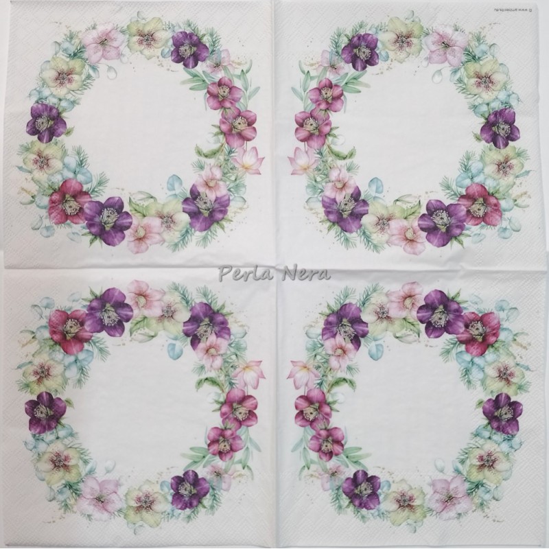 Tovagliolo "Ghirlanda di viole"