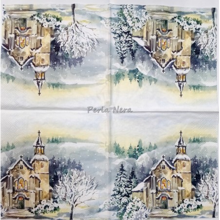 Tovagliolo "Chiesa innevata"