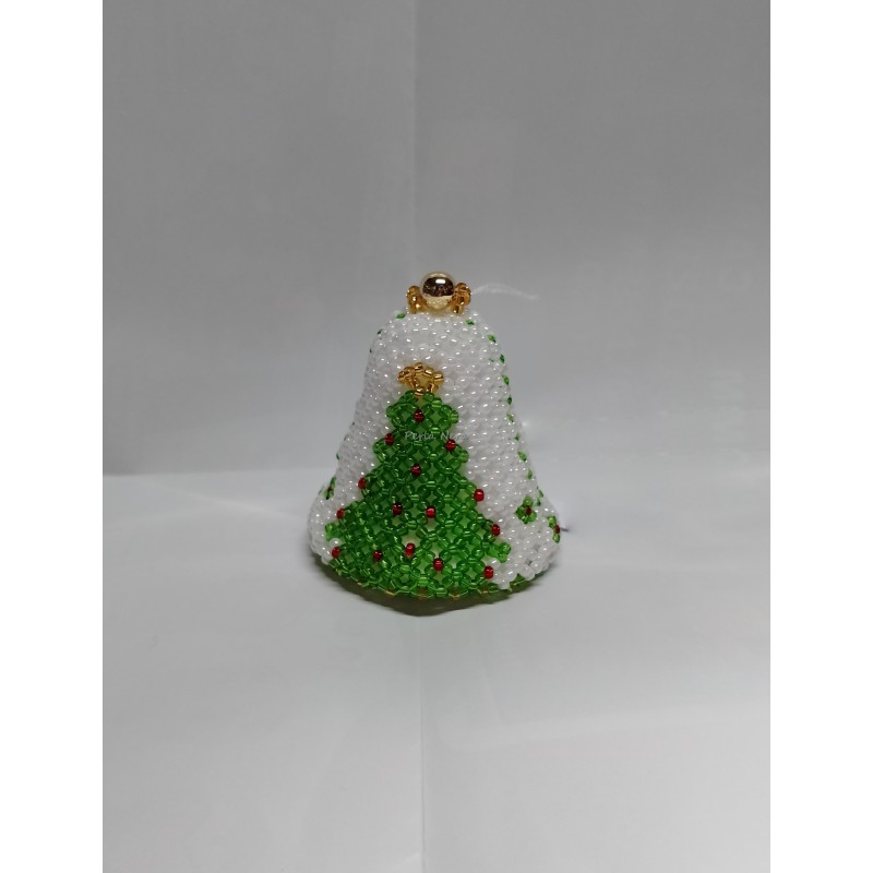 Campanella Natalizia in Perline con Albero di Natale