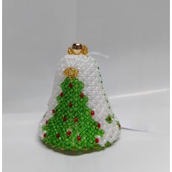 Campanella Natalizia in Perline con Albero di Natale