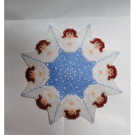 Centrino di perline con angeli