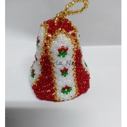 Campanella decorativa natalizia in perline - 5 cm