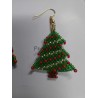 Orecchini natalizi handmade – alberi di Natale in perline