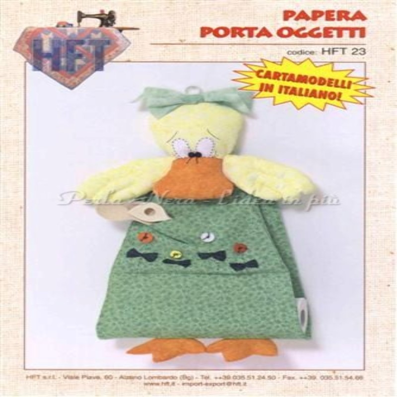 Cartamodello papera portaoggetti