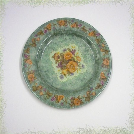 Piatto con decoupage