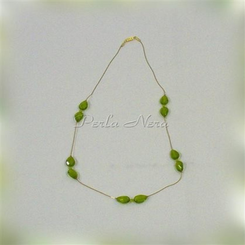 Collana gocce verdi