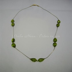 Collana gocce verdi